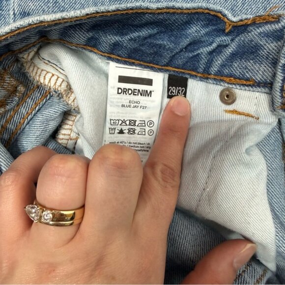 Dr Denim Revolve Cotton Echo Blue Jay Wide Leg Size 29 - Picture 6 of 8